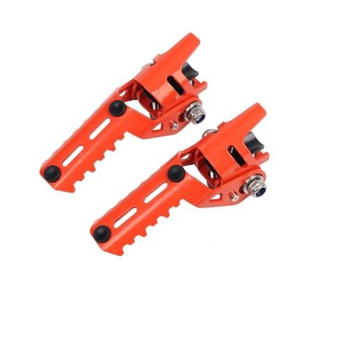 Pédales Cale Pied Moto en Aluminium CNC Usiné avec Pinces Ajustables