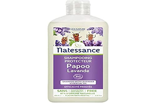 Natessance Shampooing Protecteur Papoo Lavande Huiles Essentielles Flacon 100% Végétal, 250 ml, 1 Unité Cover