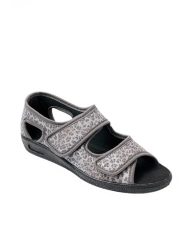Afibel - Sandales Vegan Largeur Confort Chaussures Gris...