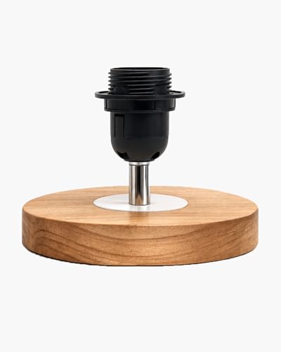 Image of Homesake Pine Table Lamp Wooden Bedside Lamp Simple Bedroom Light Linen Shade Mini Desk Lamp Nightstand Lamp for Bedroom, Living Room, Gift, (Rajasthani Art of India Shade Cylinder)