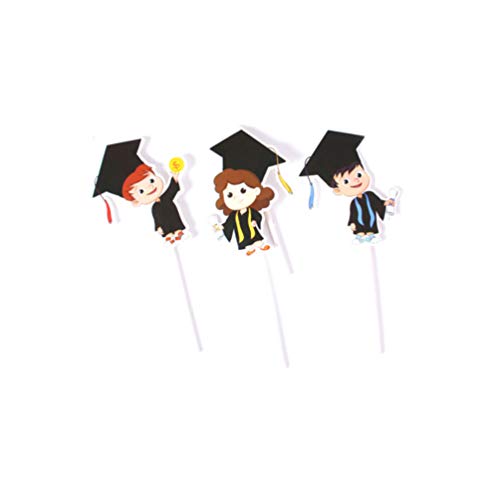 PRETYZOOM 20 Stks Afstuderen Thema Cake Topper Dessert Invoegen Cake Pick Banket Activiteiten Party Cake Decoratie - Image 5