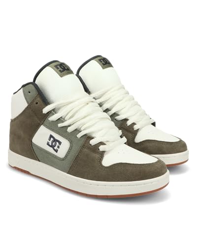 DC Men's Manteca 4 HI Skate Shoe, Olive/Khaki/Gum, 7