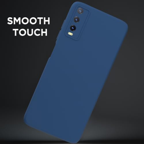 Image of Outlouders Back Cover for Vivo Y12s / Y20 / Y20i / Y20G | Camera Protection | Durable Soft Matte Silicone Bumper Case (Blue)