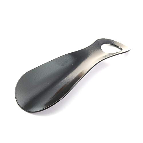 TelMo Metall Schuhanzieher 12,5cm, Pulverlack mit gr. Lochung SCHWARZ Cover