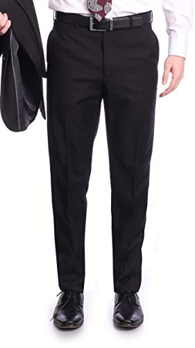 Raphael Men's Regular Classic Fit Solid Color 2 Button Mens Suit3