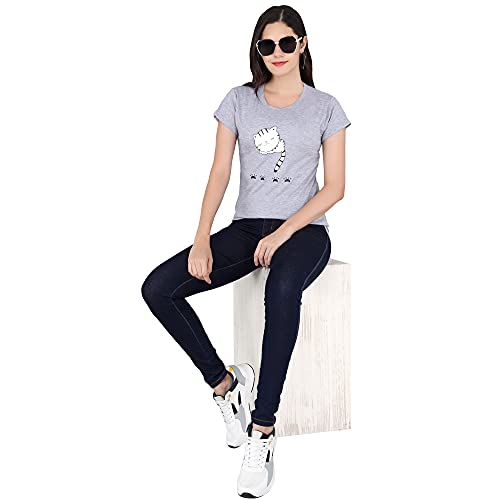 Image of FUNDAY FASHION Women & Girls Cotton Regular Fit Half Sleeves T-Shirt