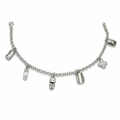 Genérico pulsera plata mujer farmacéutica 20cm