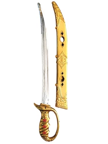 Image of BookMyCostume Royal Sword Plastic Toy Fancy Dress Costume Accessories For Kids & Adults - Silver /Golden