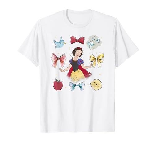 Disney Princess Snow White Beauty Iconic Watercolor Elements T-Shirt