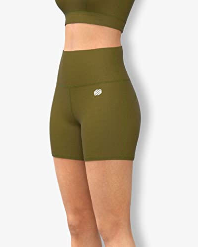 Image of Sfytt Women's 6 inch High Waist Biker Shorts - Workout Yoga Running Gym Compression Spandex Booty Shorts - Polyester Exercise