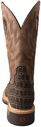 Twisted X Work Boots Men Pull On Red Buckle 10.5 EE Distressed MLCW023 | Image 2