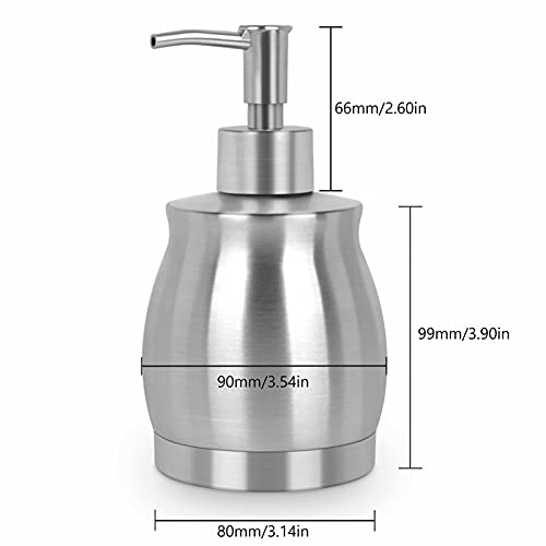 Lala Dolce B07SRXLRTJ Stainless Steel Countertop Soap Dispenser Liquid Bottle And Pump, Suitable For Various Places Such As Kitchen And Bathroom thumb #2