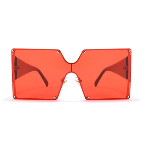 Image of mincl /Oversized Shield Sunglasses Woman 2019 Fashion Luxury Shades UV400 Vintage Flat Top Futuristic Sunglasses