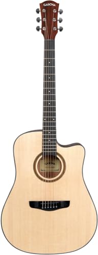 Cascha CGA200 Stage Series guitare folk avec pan coupé + housse - Les Beatles, Paul McCartney, John Lennon, RIngo Starr, George Harrison Cascha CGA200 Stage Series guitare folk avec pan coupé + housse – Image 3