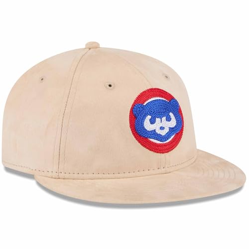 New Era Chicago Cubs 9FIFTY Cooperstown Stone Suede Retro Crown Snapback Cap, Adjustable Hat - Image 2