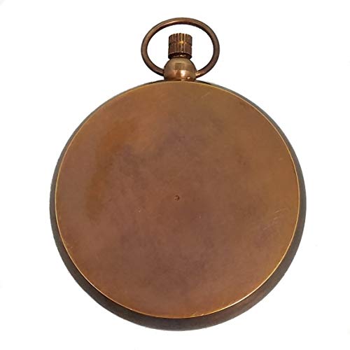 Brújula de bolsillo de latón antiguo grabable con caja de regalo miniatura 3