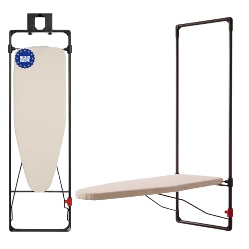 Erreke Tabla de Planchar Plegable de Pared o Puerta, Ahorro de Espacio