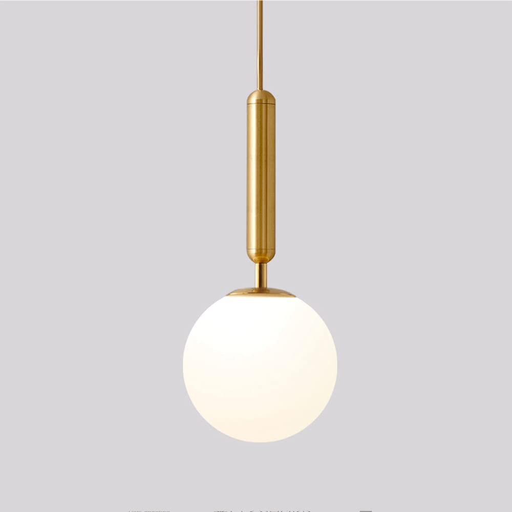 Suspension E14 dorée sphérique luminaire moderne de chevet et bar