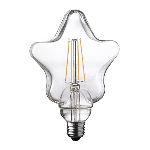 NCC-Licht LED Filament Retro Leuchtmittel Vintage S125 Stern-Form 4W E27 klar 300lm extra warmweiß 1800K