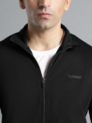 Image of hummel Promo Men's All weather Regular Fit Track Suit with Zipper and Pockets Comfortable Breathable Stretchable Soft Fabric For Everyday Use Ideal for Gym Training or Running Loungwear