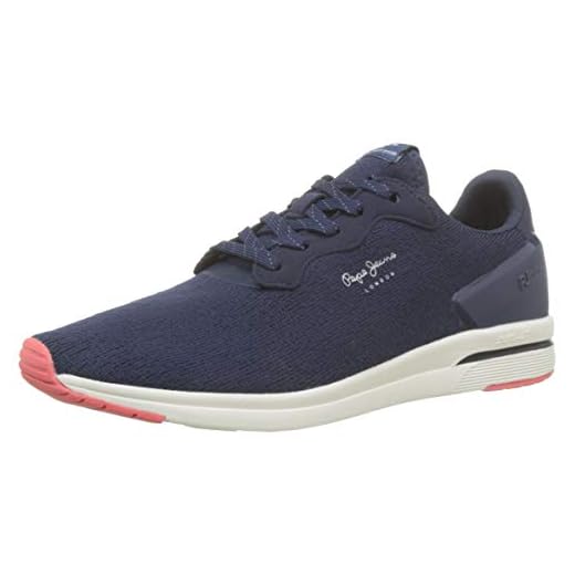 Pepe Jeans JAYKER Knit, Zapatillas para Hombre, Azul (595NAVY 595), 42 EU