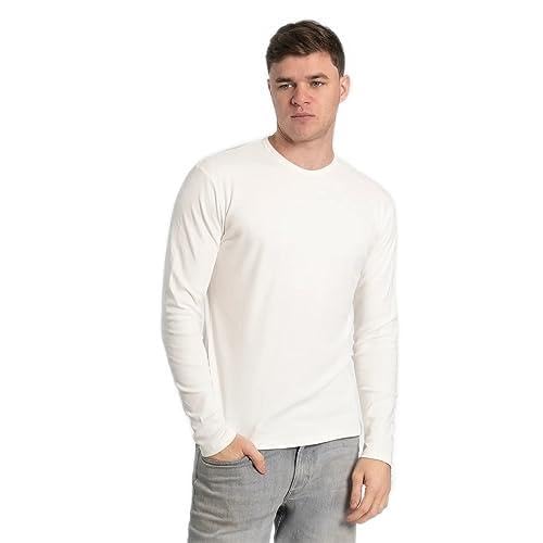 ayaecofashion AYA | Men's Organic Pima Cotton Long Sleeve Shirt | White L