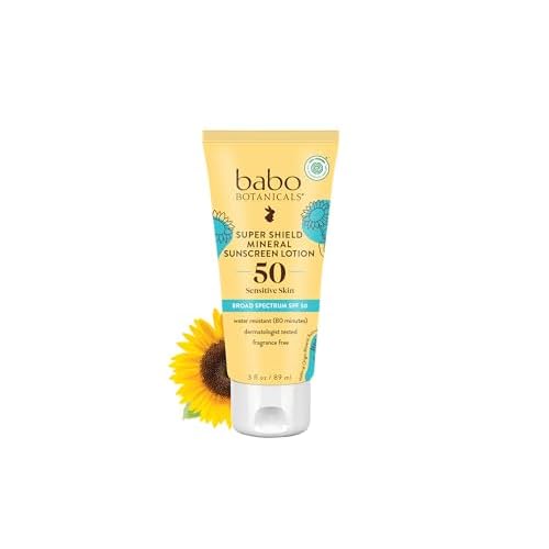Babo Botanicals Sheer Mineral Sunscreen Lotion SPF 50 For Unisex 3 oz Sunscreen
