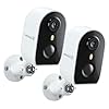GALAYOU Camera Surveillance WiFi Exterieure sans Fil - 2K Camera Surveillance sur Batteries Exterieure/Interieure, Alerte Instantanée PIR, Vision Nocturne en Couleur, Sirène Intelligente, IP65 (2p)