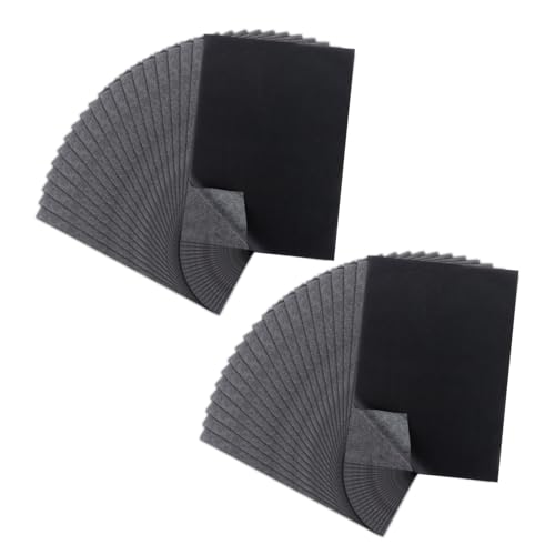 ASelected 200 Sheets Black Transfer A4 Carbon Paper Carbon Copy for Tracing A4 Transfer Paper Black Graphite Tracing Paper for Metal Glass Carving DIY Wood Burning Art Craft Projects