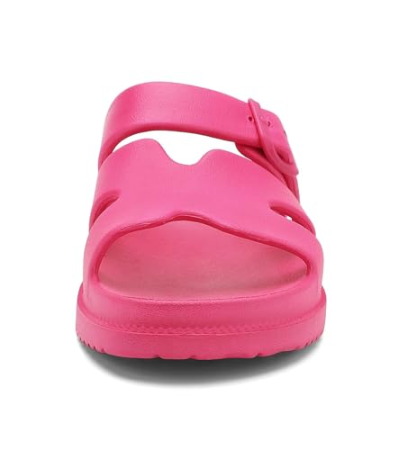 Image of Haifago Women's Flat Sandals with Arch Support, Summer Beach Slip on Slides Comfort Lightweight H-Strap Sandal Adjustable Buckle