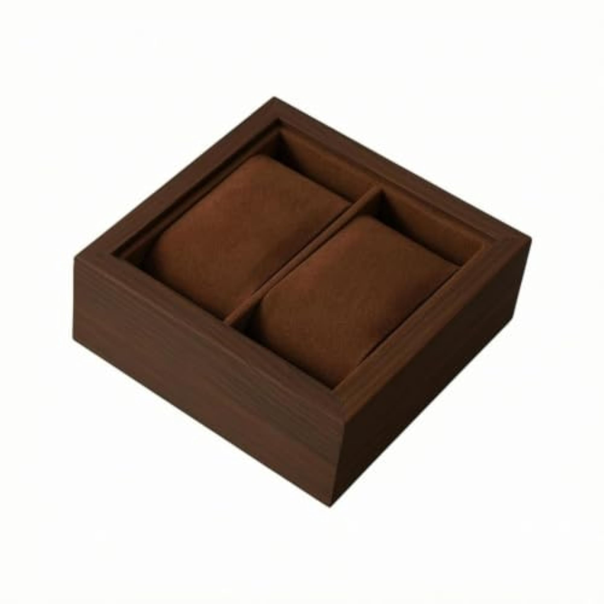 Wood-Grain Wooden Watch Box, Open-Top Display
