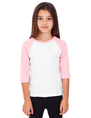 Image of Hat and Beyond Kids Raglan Jersey Child Toddler Youth Uniforms 3 /4 Sleeves T Shirts