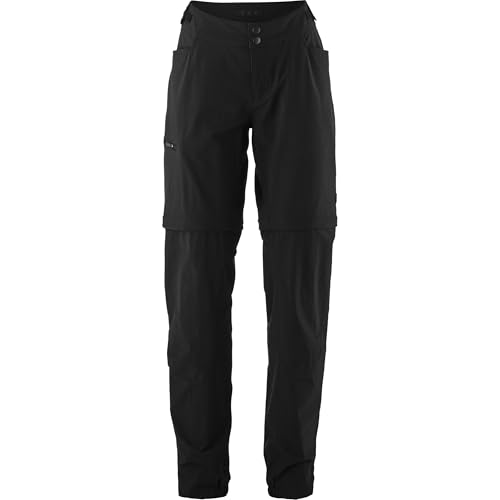 Cuissard long Gonso Femme Adventure Zip Off en noir grande taille 5XL