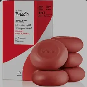 Natura tododia sabonete morango e baunilha dourada