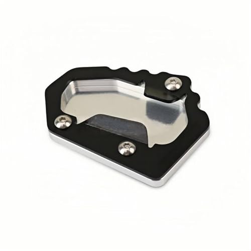 Soporte lateral BMW R1300GS 2023-2024 con placa de extensión plateada