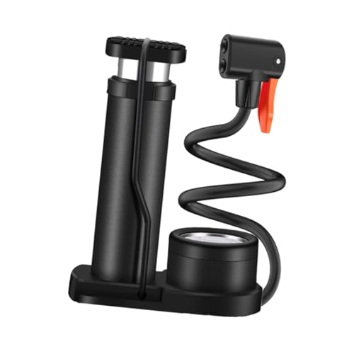 Frcolor 多機能手動ポンプ 空気圧計付き 携帯型バイク車用ヤポンプ 省スペース 軽量設計 ボール 浮き輪対応