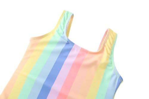 Image of Toddler Swimsuit Girl One Piece Rash Guard Tankini Bathing Suit Little Girls Sleeveless Quick Dry Swimwear 4-8 Years