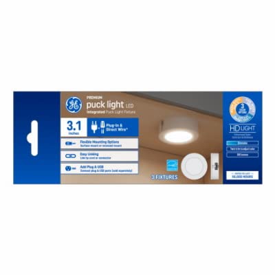 GE 3PK WHT Puck Light -93129103 Cover