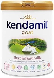 (6x800g) Kendamil Goat First Infant Milk, Stage 1 – British Made, Goat Whole Milk Formula – With HMOs, With A2, No Palm Oil, No Fish Oil, No SOYA, No GMOs