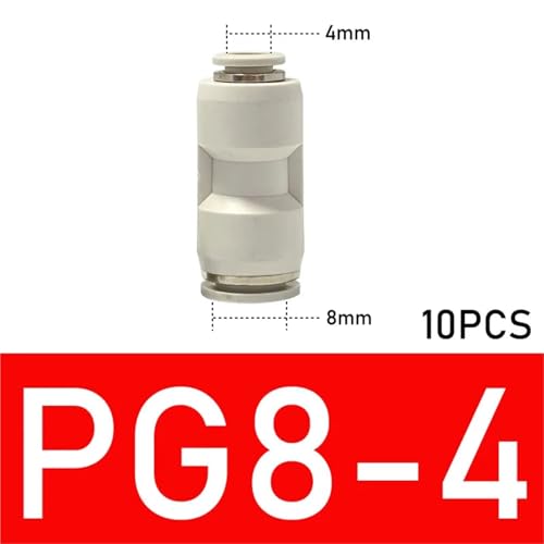 Conector reductor rápido y recto PG8-4 con acople instantáneo 3