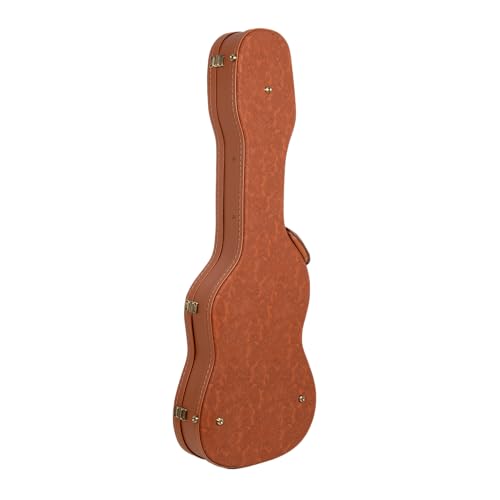 Crossrock Relief Series Electric Guitar Case for Telecaster & Stratocaster Style | Carved Red Wood Finish, Ivory Plush Interior, Lock – Premium Wooden Hardshell (CRW630STRO) by Crossrock - Image 5