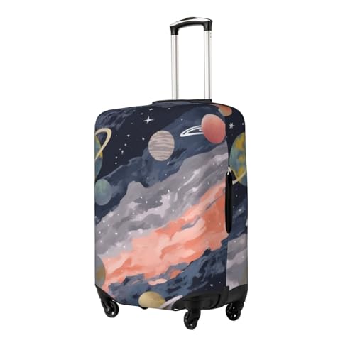 Planet Print Luggage Suitcase Covers Elastic Washable Luggage Protector Luggage Covers For Suitcase2