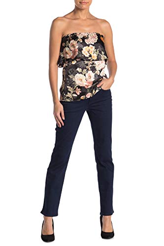 NYDJ Marilyn Petite Straight Leg Jeans with Double Shank Waistband (Rinse, 12P)3