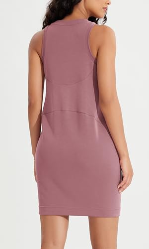 Image of ODODOS Modal Soft Loose Tank Dress for Women Casual Sleeveless Sundress with Kangaroo Pocket Summer Dress