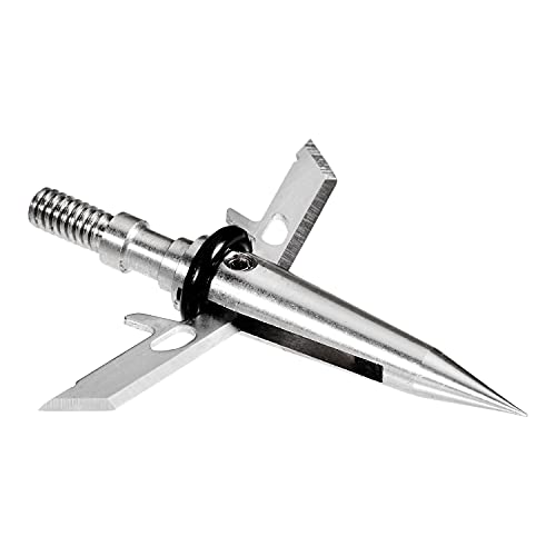 Stryke Helios 2 Blade Steel Expandable Broadhead By Allen, Swift Terminal Performance, 100 Grain, 1.75 (1 3/4) Inch Cutting Diameter, 3 Pack, Metal #TOP2