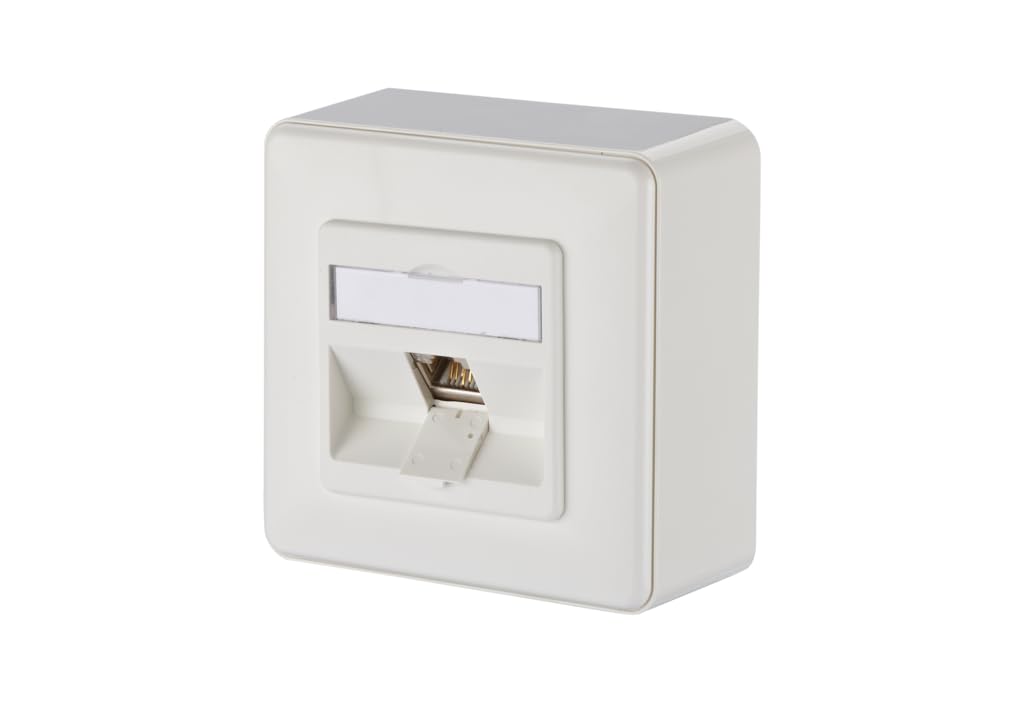 METZ CONNECT Anschlussdose RJ45 Aufputz Cat.6A reinweiß
