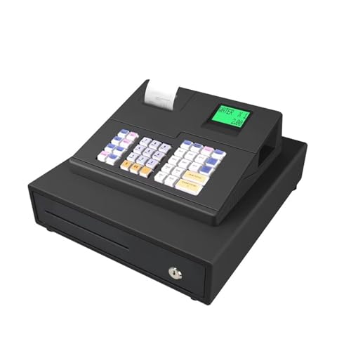 QUSYZD Caja registradora, Caja registradora para Tiendas minoristas, Caja registradora, Caja registradora de Precios, máquina POS Inteligente para supermercados para pequ,