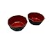 JapanBargain 2383, Set of 2 Japanese Style Soup Bowls Miso Soup Bowl Rice Bowl Snack Bowl Dessert Bowl Appetizer Bowl Salad Bowl,9.5 oz (Black/Red)
