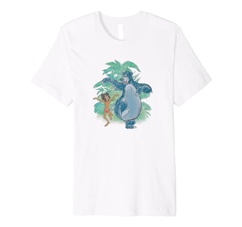 T-shirt Le Livre de la Jungle Mowgli Baloo idéal pour vos sorties décontractées en ville
