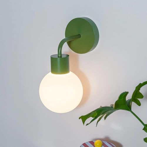 Image of Poplight Wireless Wall Sconce (Shark Tank) Rechargeable & Dimmable LED Light w /App Control & Damage-Free Install, Moveable Modern Ambient Lighting for Elegant Home & Bedroom Decor | Sage Green